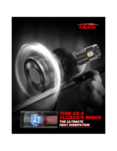 Bombillas de Luz de Niebla KATANA 9005 HB3 400% Brillo 6500K