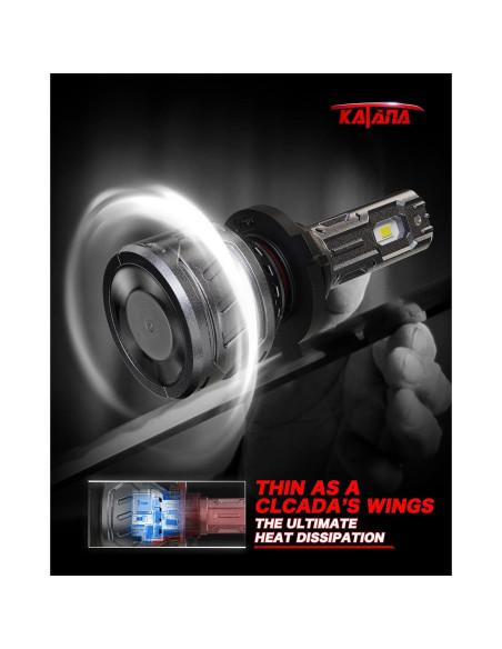 Bombillas de Luz de Niebla KATANA 9005 HB3 400% Brillo 6500K