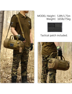 Bolsa Duffle Táctica ArcEnCiel Pequeña 38.6x19.8x18.8cm 2