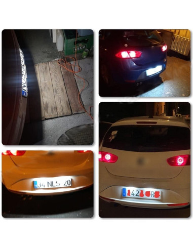 2 Luces de Placa de Licencia LED Mingrui para VW y Seat