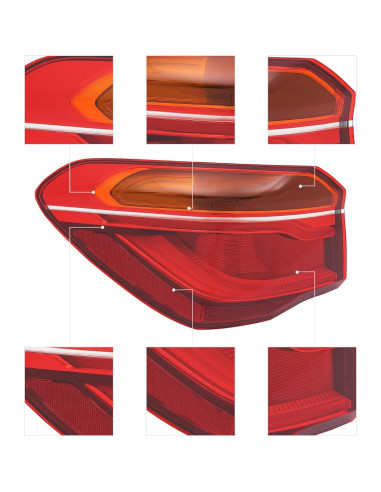 Luz Trasera LED Izquierda LNUJIUN para BMW X1 2016-2019