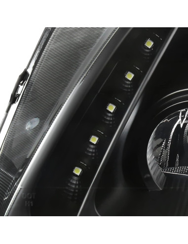 Faros Proyector Negro SPEC-D LHP-PL97JM-RS para Honda Prelude 1997-2001