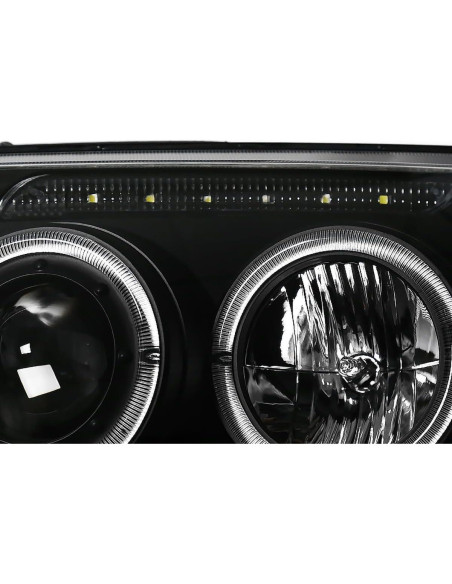 Faros LED y Luces Traseras Negras Brillantes SPEC-D Jetta 1999-2005