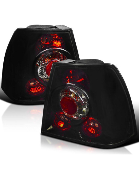 Faros LED y Luces Traseras Negras Brillantes SPEC-D Jetta 1999-2005