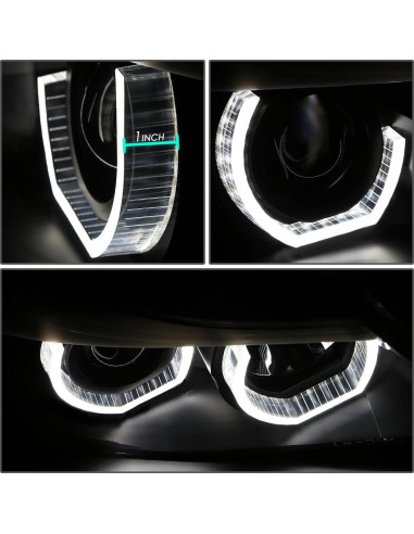 Faro LED Halo 3D D SOLUTIONS para BMW 3-Series E90 Negro