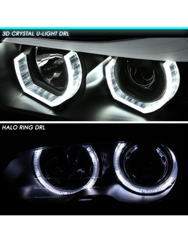 Faro LED Halo 3D D SOLUTIONS para BMW 3-Series E90 Negro