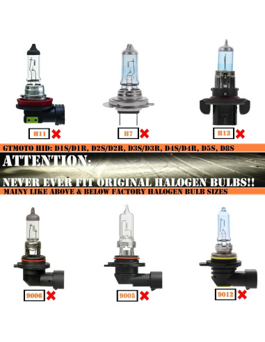 Bombillas Xenón D3S GTMOTO 6000K 35W para Audi Bi-Xenón