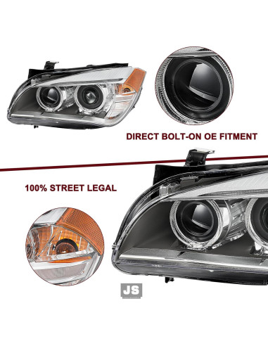 Faros Xenón JSBOYAT para BMW X1 2013-2015, DRL LED