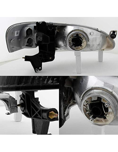 Juego de Faros Negros AKKON para Toyota Corolla 98-00