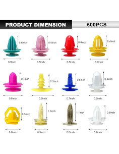 500 Clips Universales para Automóviles NYTKL + Herramienta 2