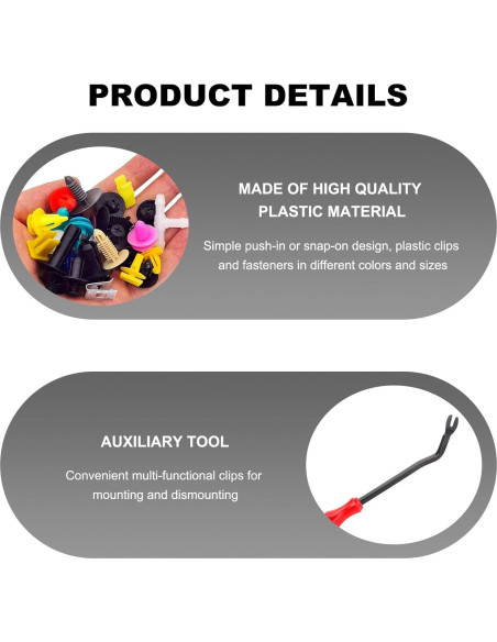 500 Clips Universales para Automóviles NYTKL + Herramienta