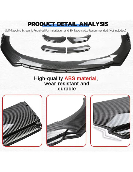 Splitter Frontal Universal YAOHUA con Varillas Soporte 183.48 cm