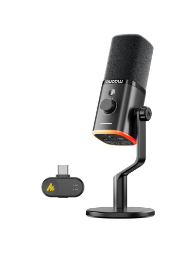 Micrófono Inalámbrico MAONO PD100W para PC - Negro