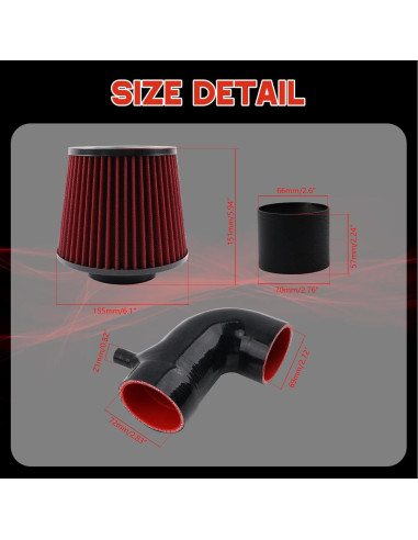 Kit de Admisión de Aire Frío LIUWEIRACING para Audi A4 A5 2.0T