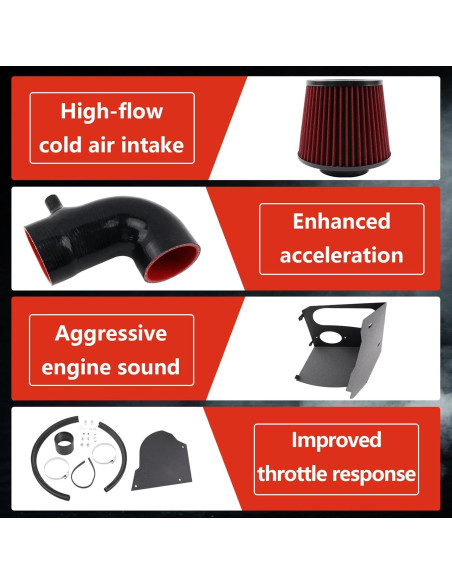 Kit de Admisión de Aire Frío LIUWEIRACING para Audi A4 A5 2.0T