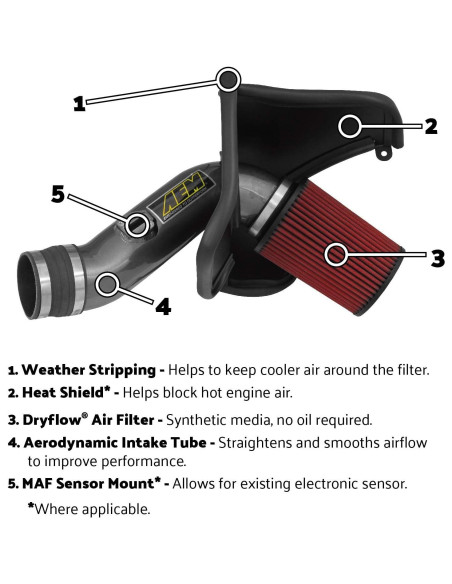 Sistema de Admisión de Aire Frío AEM 21-485P - 3.9 kg