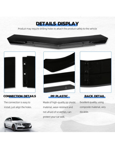 Labio de Parachoques Delantero Universal DREAMOTOR con Varillas