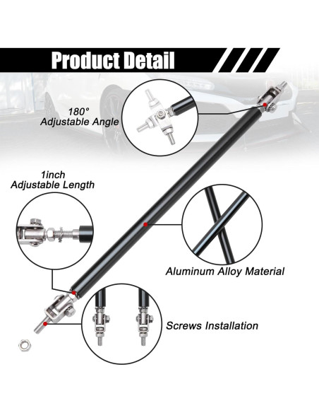 Labio de Parachoques Delantero Universal DREAMOTOR con Varillas