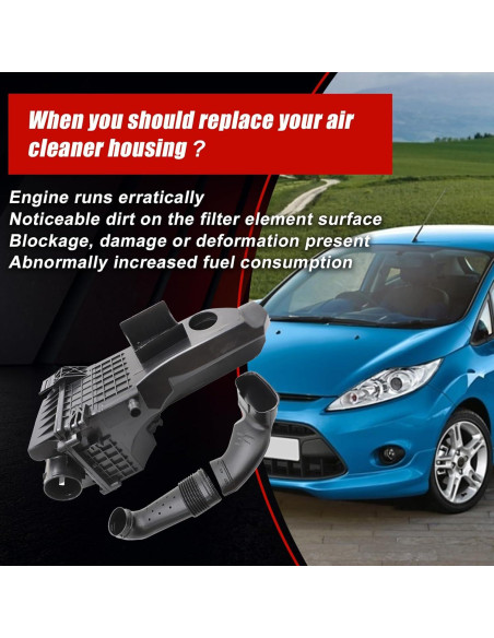 Caja de Filtro de Aire de Admisión FZJDSD para Ford Fiesta 1.6L 2014-2019