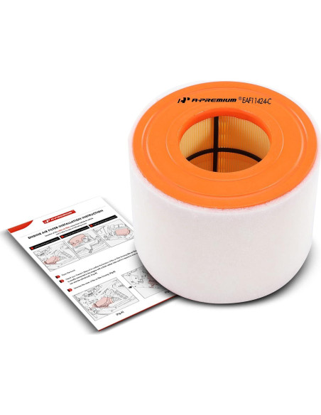 Filtro de Aire del Motor A-Premium para Audi A6 2012-2018 2.0L