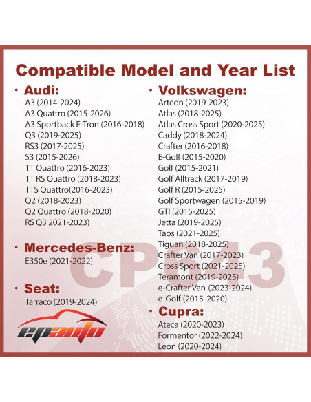 Filtro de Aire de Cabina EPAuto CP643 para Audi y Volkswagen