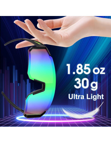 Gafas de Ciclismo UV400 Gafas Deportivas Verde Unisex