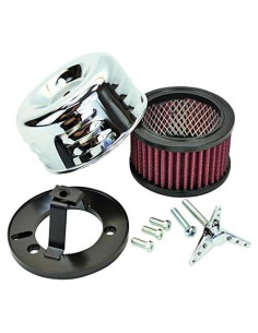 Limpiador de aire TC Bros. con louver cromado para S&S Super E/G