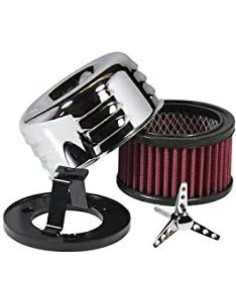 Limpiador de aire TC Bros. con louver cromado para S&S Super E/G 2