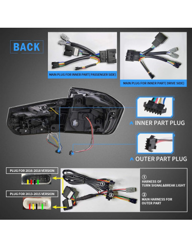 Luces Traseras OLED VLAND para BMW F30 F35 F80 2013-2018