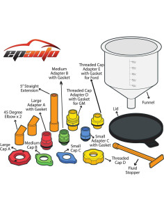 Kit de embudo para refrigerante EPAuto AQ-001-1 a prueba de derrames 2