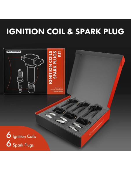 Conjunto A-Premium 6 Bobinas de Encendido y Bujías Iridio