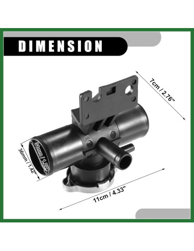 Cuello de llenado de refrigerante Motoforti para Mitsubishi Lancer 2008-2017