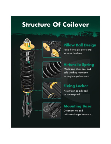 Kits de Amortiguadores Coilover SCITOO para Volkswagen Cabrio, Golf y Jetta