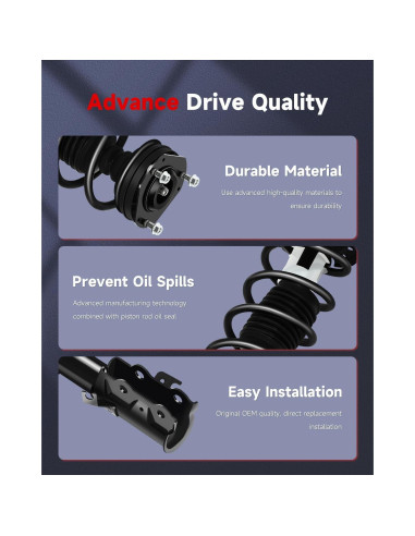 Amortiguadores Struts Completos CCIYU para Ford Fiesta 2010-2013