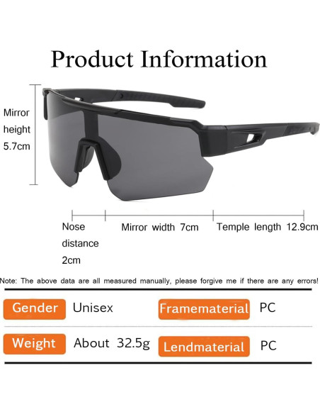 Gafas de Ciclismo ZJMZZM Tyj Polarizadas UV400 Unisex
