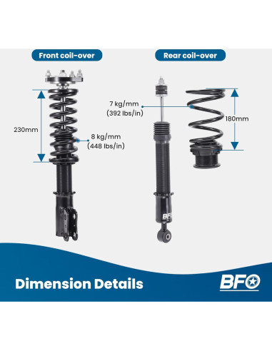 Coilovers BFO Ajustables para Ford Mustang 1994-2004