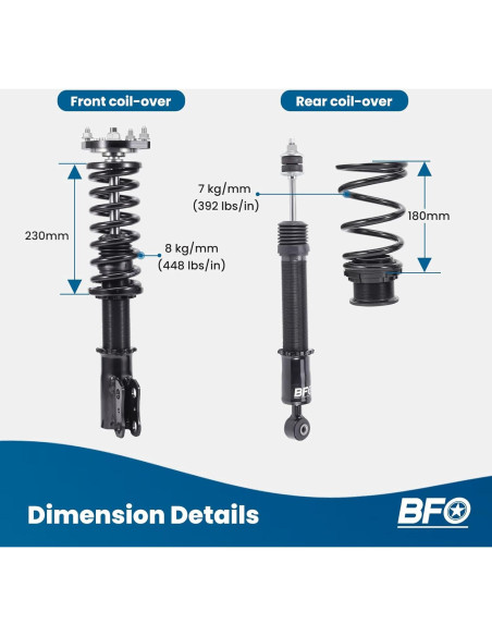 Coilovers BFO Ajustables para Ford Mustang 1994-2004