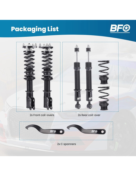 Coilovers BFO Ajustables para Ford Mustang 1994-2004