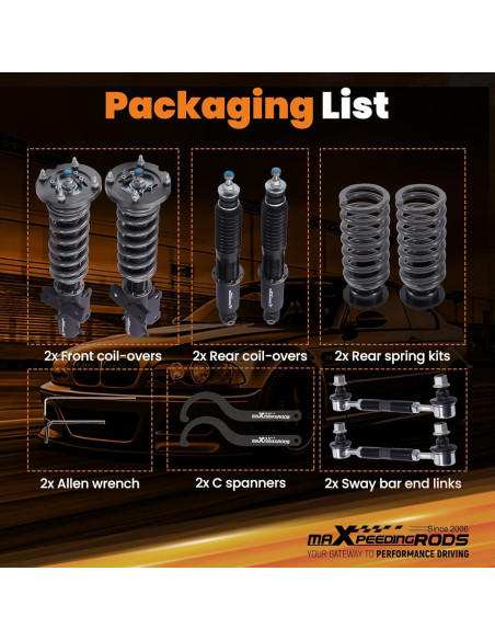 Coilover Ajustable maXpeedingrods para Ford Mustang 2005-2014