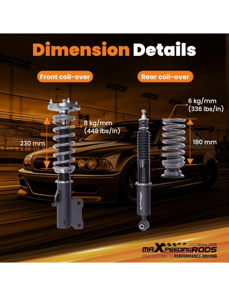 Coilover Ajustable maXpeedingrods para Ford Mustang 2005-2014