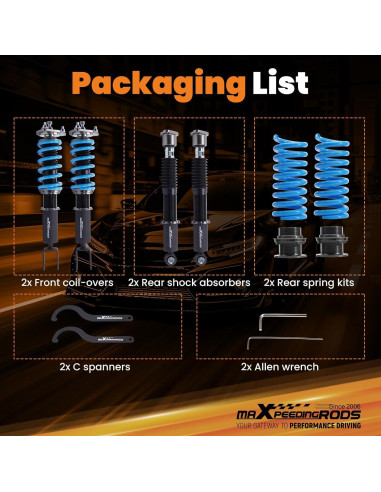 Coilovers Ajustables maXpeedingrods para Mercedes-Benz C W205 2015-2021