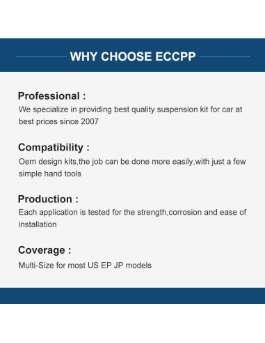 ECCPP Enlaces de Barra Estabilizadora Delantera Honda Prelude 1997-2001