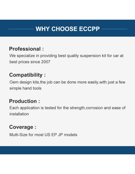 ECCPP Enlaces de Barra Estabilizadora Delantera Honda Prelude 1997-2001