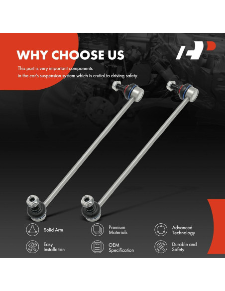 Enlaces de Barra Estabilizadora Delantera A-Premium para Audi A3