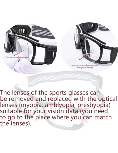 Gafas Deportivas Antivaho para Baloncesto y Fútbol - Negro