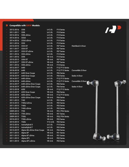 A-Premium Enlaces de Barra Estabilizadora Delantera BMW