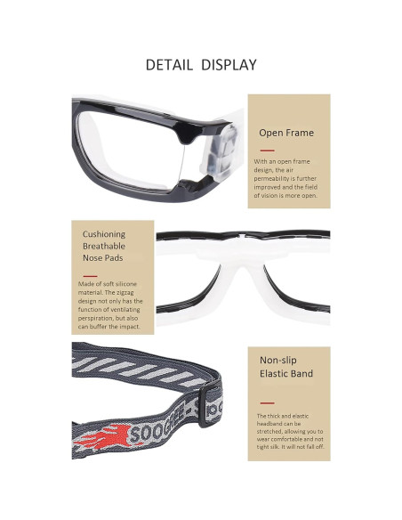 Gafas Deportivas Antivaho para Baloncesto y Fútbol - Negro Gafas Deportivas Antivaho para Baloncesto y Fútbol - Negro