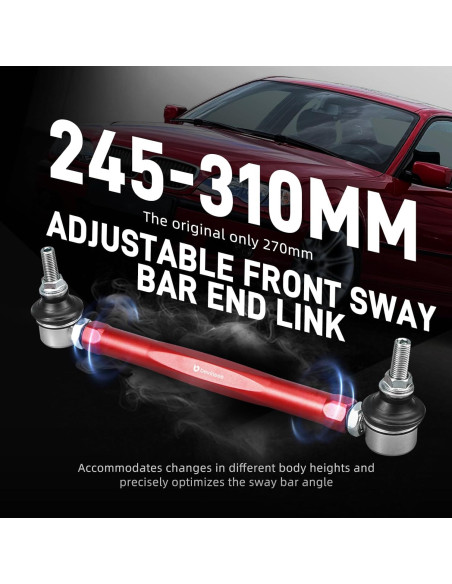 Kit de suspensión ajustable Bevinsee para BMW E46/Z4, aluminio rojo