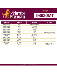 Kit de Enlace de Barra Estabilizadora Metrix 2 Piezas Frontal 2