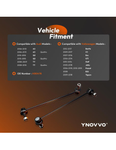 Kit de Enlaces de Barra Estabilizadora Delantera Ynovvo K80478 2